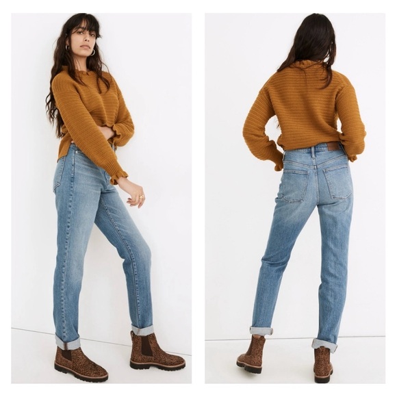 Madewell The Petite High-Rise Slim Boyjean in Neal Wash 27 Petite - Picture 1 of 7